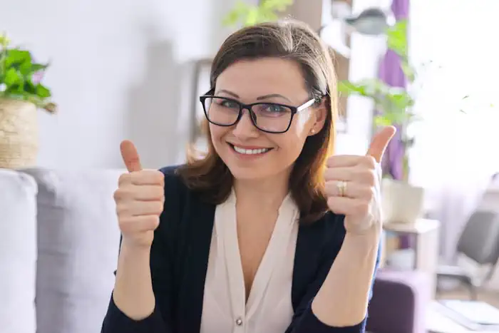 Woman Giving Thumbs Up