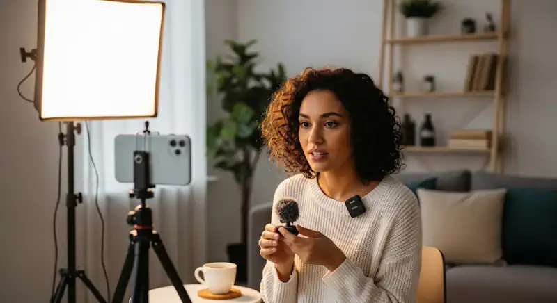 A Creator Filming a Short Video Clip